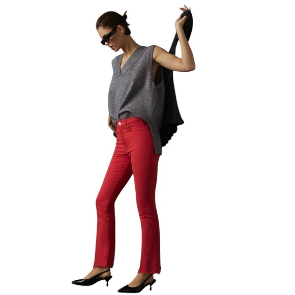 MOTHER Denim - MOTHER Red Flare Jeans